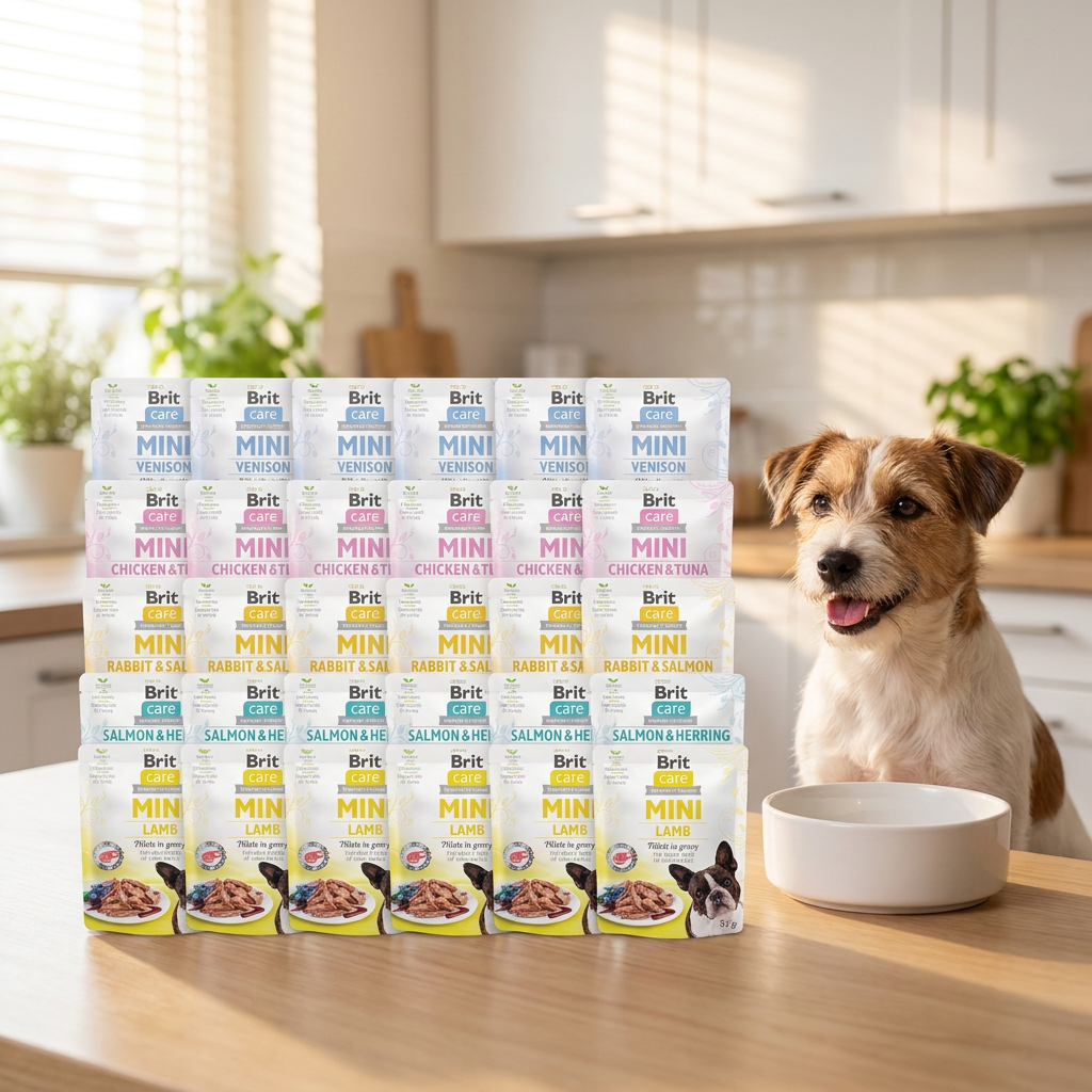 Brit Care Mini mokra karma dla psa małych ras bez zbóż 40 x 85 g – mix 5 smaków