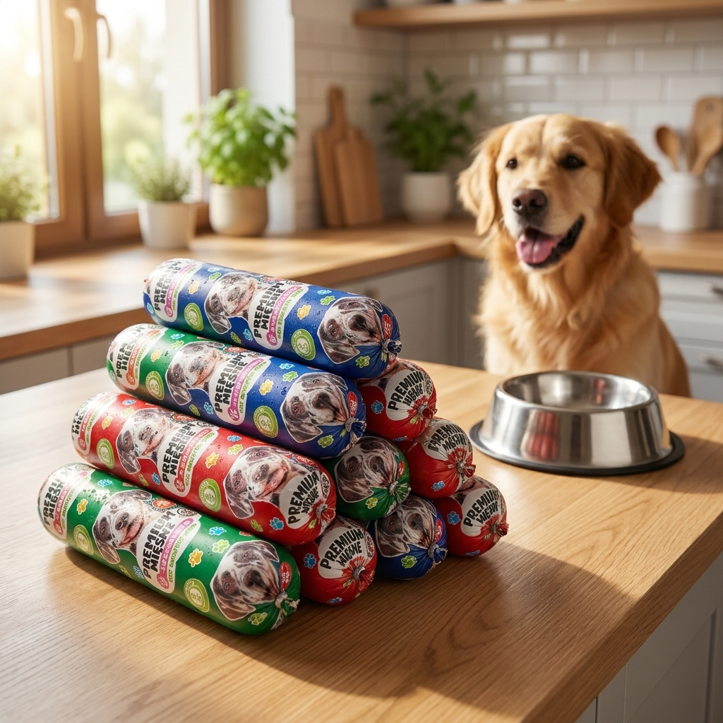 Petly Karma mokra dla psa w batonie 95% mięsa, bezzbożowa – zestaw 10 x 1 kg, mix smaków