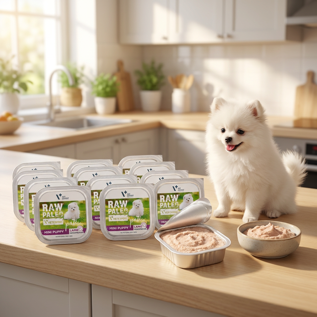 Raw Paleo Mini Puppy karma mokra dla szczeniąt małych ras 12 x 150 g – jagnięcina