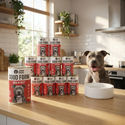 John Dog Good Form mokra karma dla psa z wołowiną 12x400 g – bezglutenowa, bez kurczaka