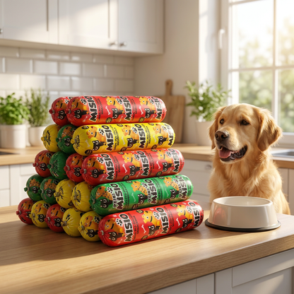 Misio Karma mokra dla psa w batonie 83% mięsa – zestaw 19 x 1 kg, mix smaków