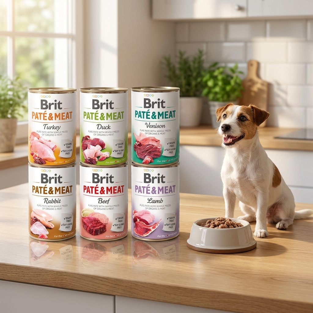 Brit Pate & Meat mokra karma dla psa bezzbożowa 6 x 400 g, pasztet z mięsem – mix smaków