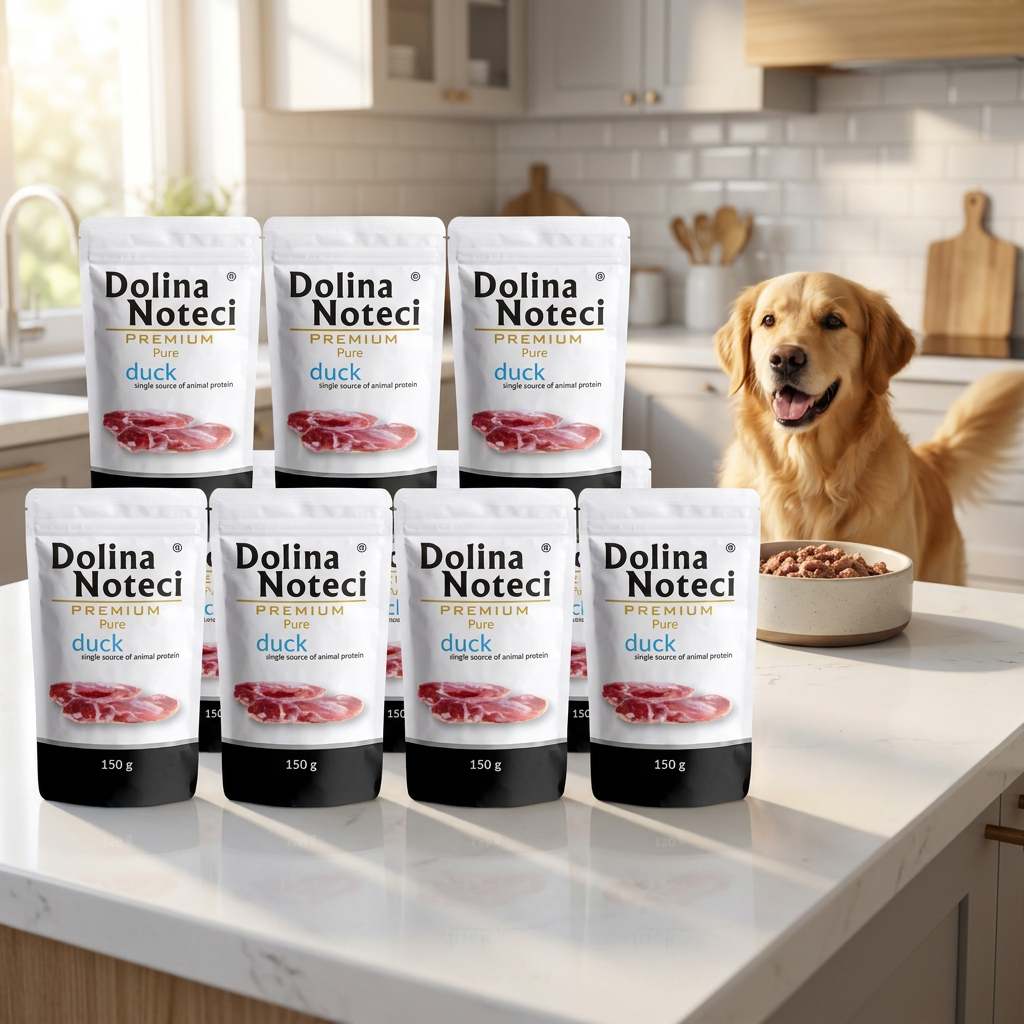 Dolina Noteci Premium Pure mokra karma dla psa alergika z kaczką 10 x 150 g – saszetki