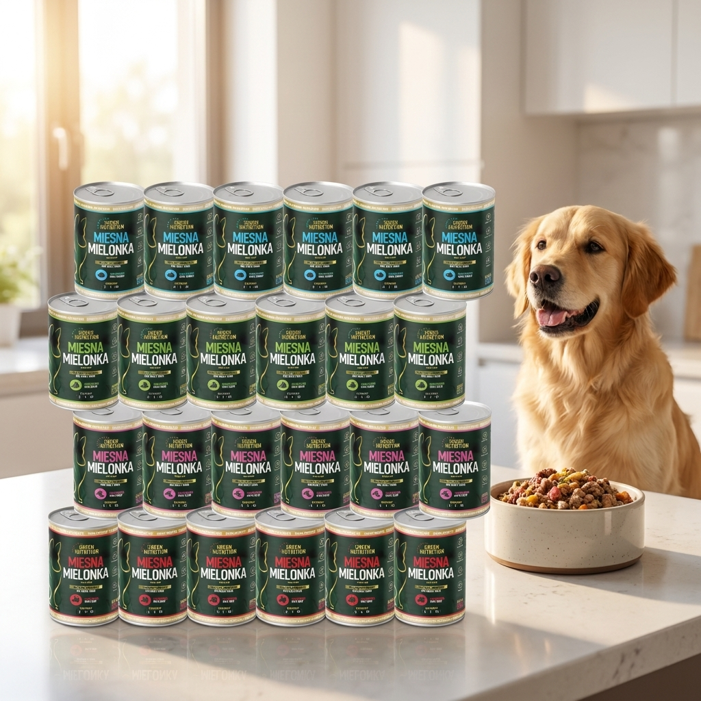 Green Nutrition mokra karma dla psa bezzbożowa 24 x 400 g, 65% mięsa – mix smaków