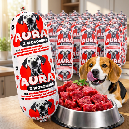 Mokra karma dla psa w batonie wołowina 80% mięsa 29 x 1 kg – dla dorosłych psów