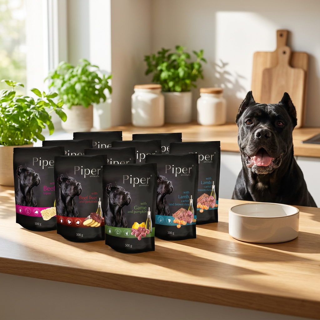 Piper Animals mokra karma dla psów dorosłych 24 x 500 g, lekkostrawna – mix smaków
