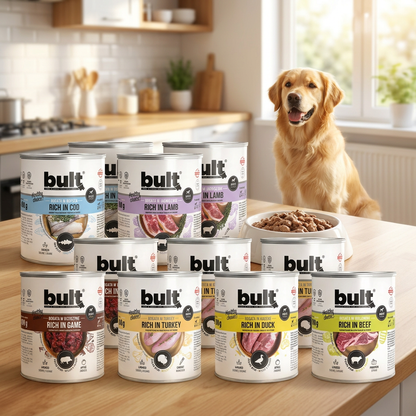 BULT mokra karma dla psa mix smaków 12 x 800 g – 6 smaków, 75% mięsa, puszki 9,6 kg