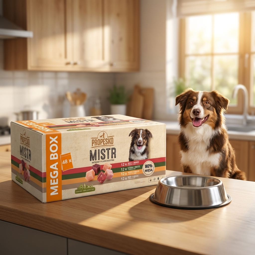 Propesko mokra karma dla psa małych ras bez zbóż 48 x 85 g, filecik w sosie – mix smaków
