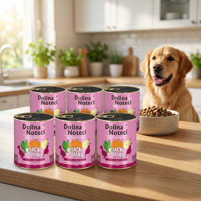 Dolina Noteci Superfood mokra karma dla psa bezzbożowa 6 x 800 g – kaczka i przepiórka