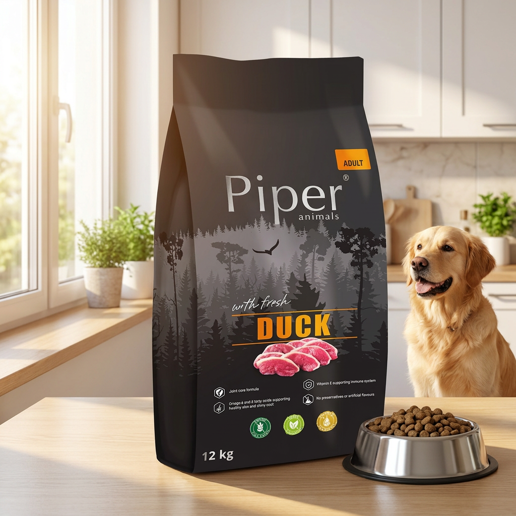 Dolina Noteci Piper Animals sucha karma dla psa z kaczką 12 kg – bezzbożowa, dla dorosłych