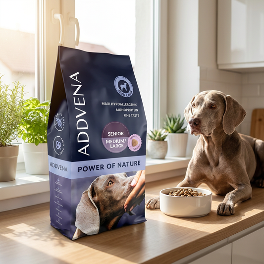 ADDVENA Power of Nature Senior Large sucha karma dla psa 10 kg bezzbożowa – jagnięcina