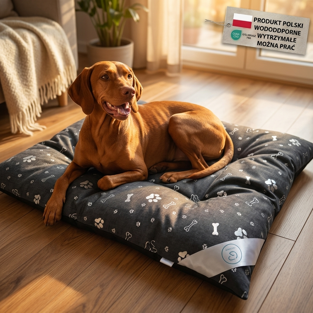 Legowisko dla psa 100x70 cm wodoodporne, poliester, rozmiar XL – wielokolorowe