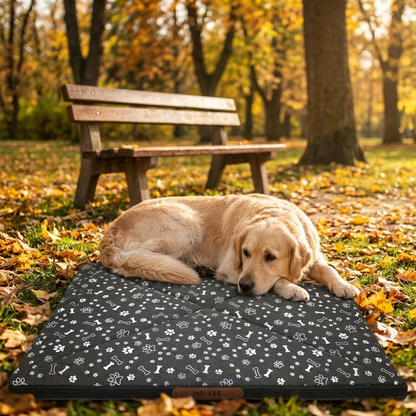 Legowisko dla psa wodoodporne 100x70 cm XL – materac z pianką i zdejmowanym pokrowcem