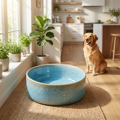 Trixie Miska ceramiczna dla psa 0,9 l, średnica 16 cm, pojedyncza – niebieska
