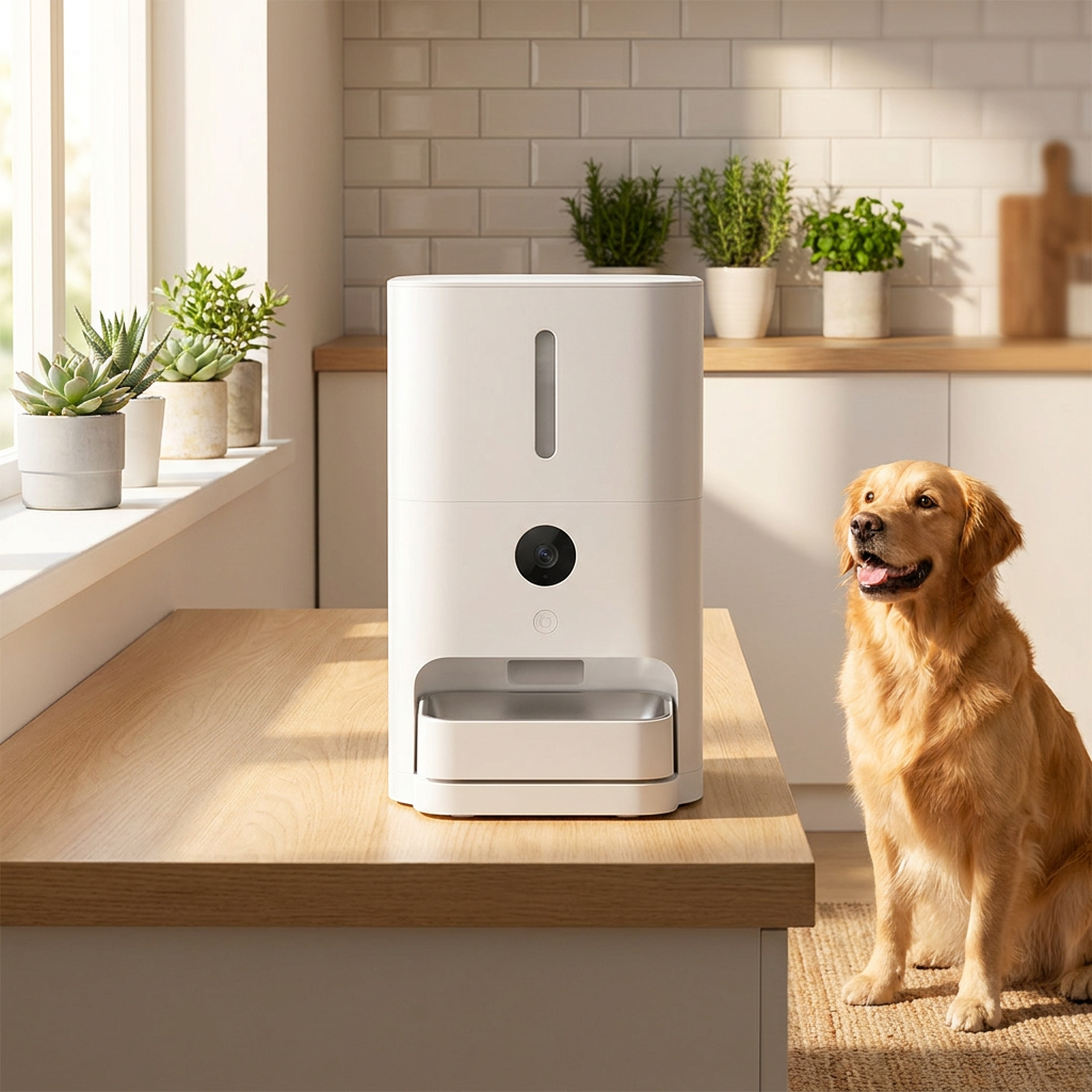 Xiaomi inteligentny podajnik karmy 5 l dla psów i kotów z uchylną klapą – Smart Pet Food Feeder 2, biały
