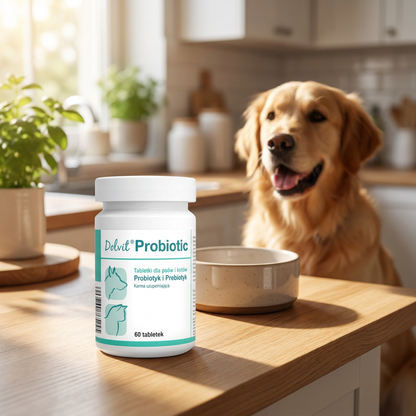 Dolfos Dolvit Probiotic probiotyk i prebiotyk dla psa i kota – tabletki, 60 szt.