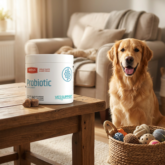 4DOGS VetSupport probiotyk dla psa w kąskach 180 g – 60 szt., na trawienie i odporność