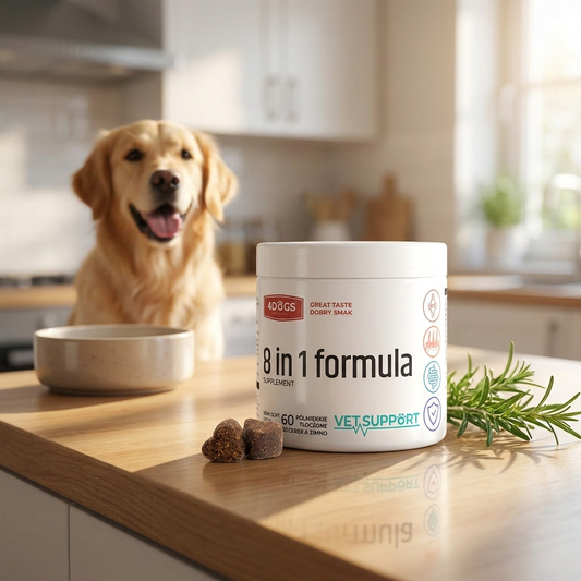 4DOGS VetSupport 8w1 suplement dla psa w kąskach 180 g, 60 szt. – stawy i odporność, wątróbka